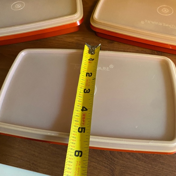 Vintage Set of 3 Meat/Cheese/Bacon Tupperware Storage Containers - Picture 6 of 6